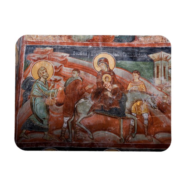 Fresken der serbischen Kirche aus dem 14. Jahrhund Magnet (Horizontal)