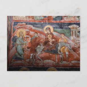 Fresken der serbischen Kirche aus dem 14. Jahrhund Postkarte