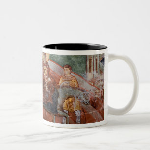 Fresken der serbischen Kirche aus dem 14. Jahrhund Zweifarbige Tasse