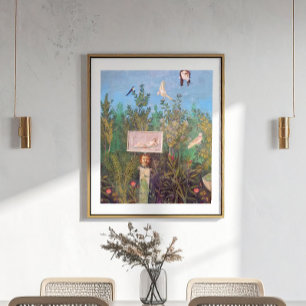 Fresko einer Gartenszene, Pompeji Poster