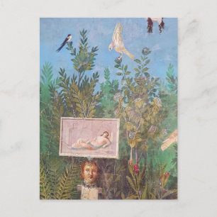 Fresko einer Gartenszene, Pompeji Postkarte