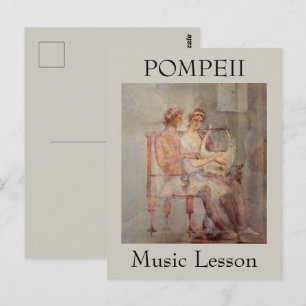 Fresko einer Musikstunde, Pompeji Postkarte