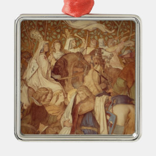 Fresko, Elisabeth-Galerie, Wartburg-Schloss Silbernes Ornament