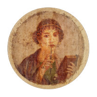 Fresko von Sappho in Pompeji