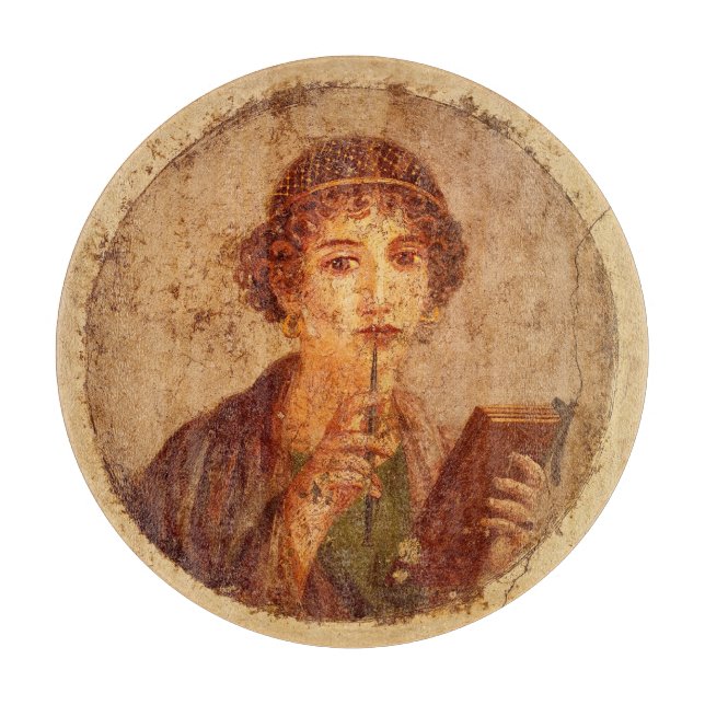 Fresko von Sappho in Pompeji Schneidebrett (Vorderseite)