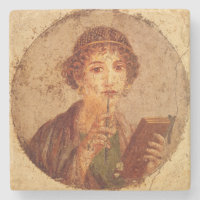 Fresko von Sappho in Pompeji
