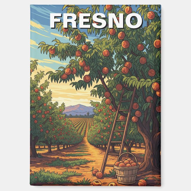 Fresno California Central Valley Magnet (Vorderseite)