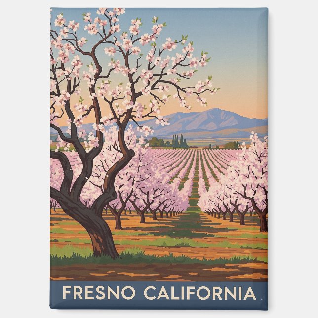 Fresno California Central Valley Magnet (Vorderseite)