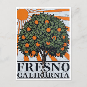 Fresno California Central Valley Postkarte