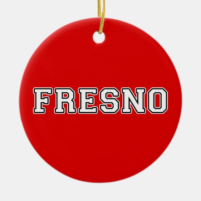 Fresno California Keramik Ornament (Vorne)