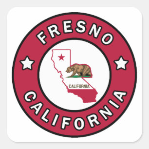Fresno California Quadratischer Aufkleber