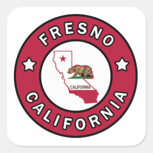 Fresno California Quadratischer Aufkleber
