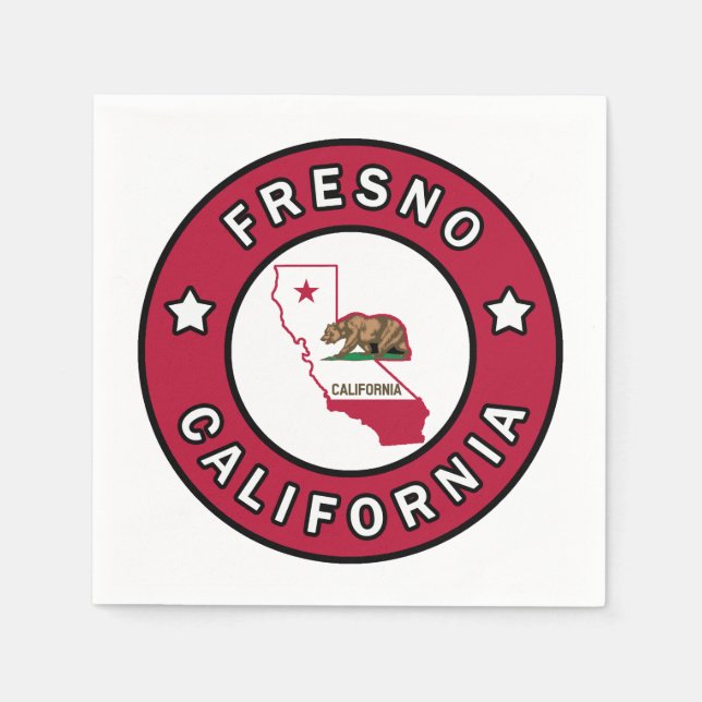 Fresno California Serviette (Vorderseite)