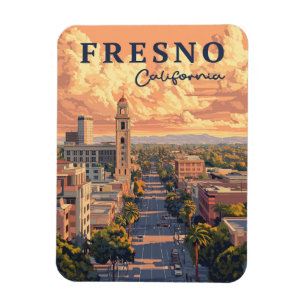 Fresno California Städtische Landschaft Magnet