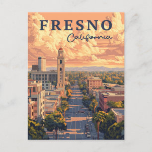 Fresno California Städtische Landschaft Postkarte