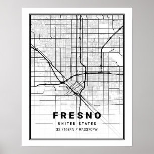 Fresno California USA Reisen Poster