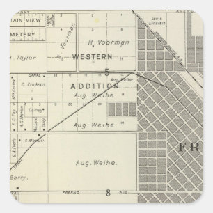 Fresno County, Kalifornien 7 Quadratischer Aufkleber