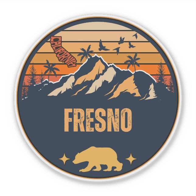 Fresno, Kalifornien Aufkleber (Vorderseite)