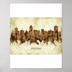 Fresno Kalifornien Cityscape Poster