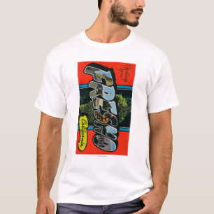 Fresno, Kalifornien - große Buchstabe-Szenen T-Shirt