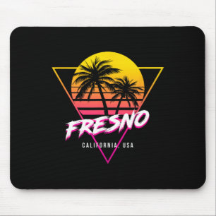 Fresno Kalifornien Palmen Usa Surfen Retro Sonne Mousepad