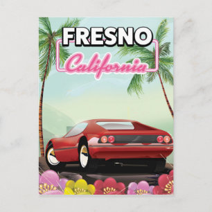 Fresno Kalifornien Reiseplakat Postkarte