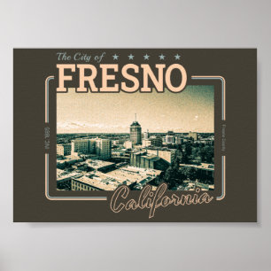 FRESNO KALIFORNIEN - STADT FRESNO CA POSTER