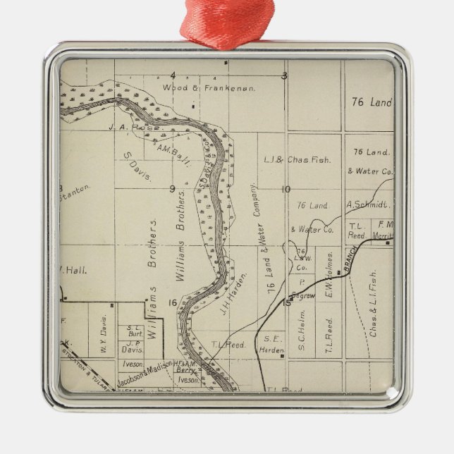 Fresno Landkreis, Kalifornien 2 Silbernes Ornament (Vorne)