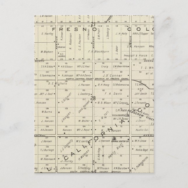 Fresno-Landkreis, Kalifornien Postkarte (Vorderseite)