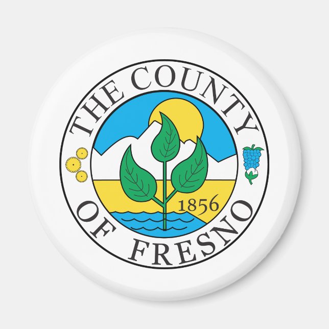 Fresno Landkreis Siegel Magnet (Vorne)