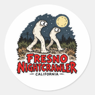Fresno Nightcrawler California Kryptiden-Aufkleber Runder Aufkleber