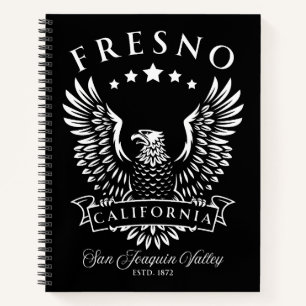 Fresno San Joaquin Tal Vintager Adler Notizbuch
