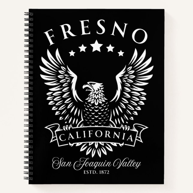 Fresno San Joaquin Tal Vintager Adler Notizbuch (Vorderseite)