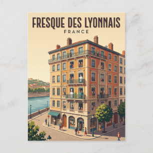 Fresque des Lyonnais Frankreich Postkarte