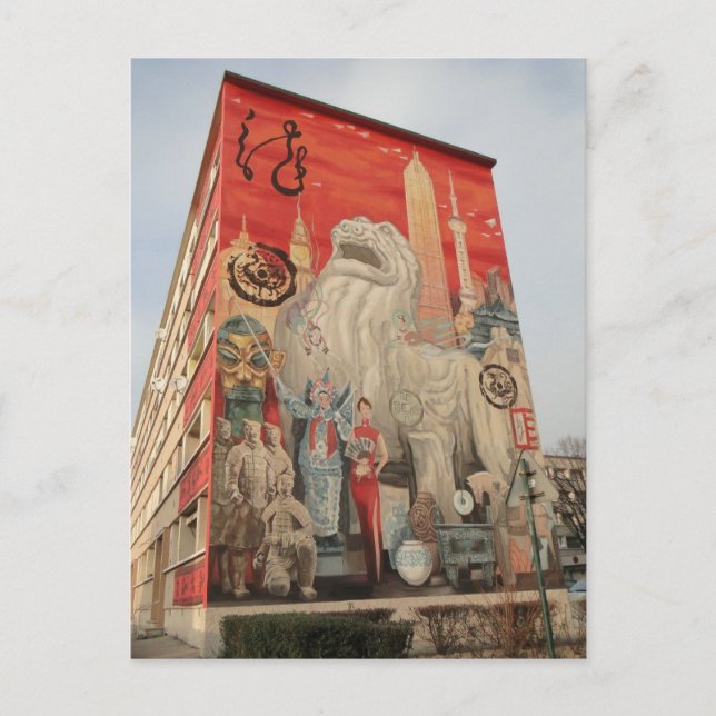 Fresque Shanghai - Maler - Lyon Postkarte (Vorderseite)