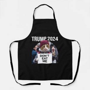 Fress Mich Nicht Katzen Für Trump 2024  Schürze