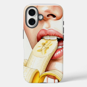 Fressende Banane iPhone 16 Hülle