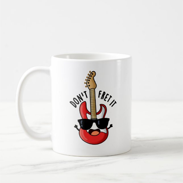 Fret euch nicht auf einen lustigen Gitarrenpun Kaffeetasse (Links)