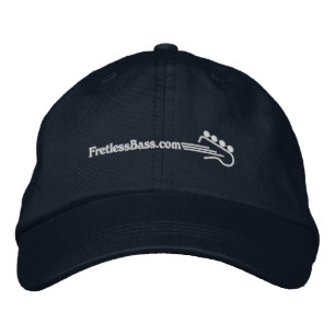 FretlessBass.com Logo bestickt Baseball Cap Bestickte Kappe