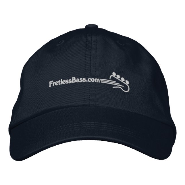 FretlessBass.com Logo bestickt Baseball Cap Bestickte Kappe (Vorderseite)
