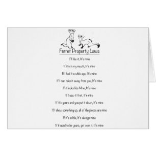 Frettchen-Eigentums-Gesetzeskarte