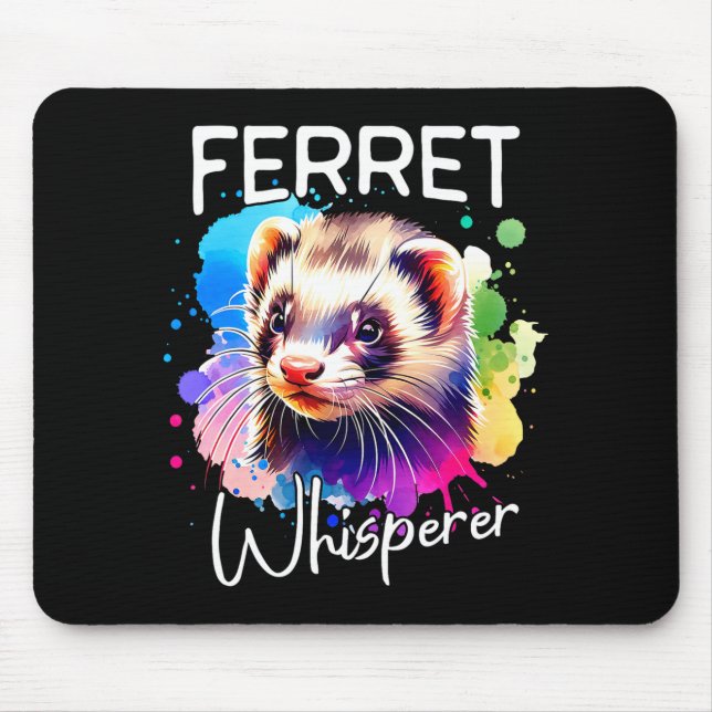 Frettchen-Flüsterer Comfort Colors Erwachsener Sch Mousepad (Vorne)