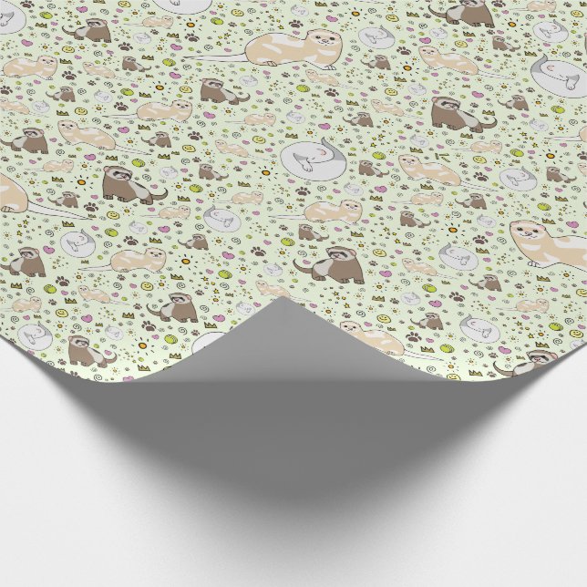 Frettchen Geschenkpapier (Ecke)