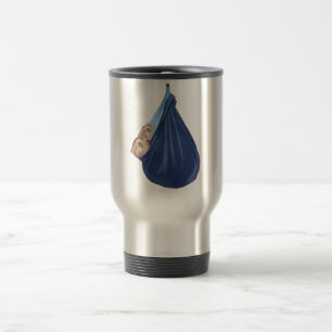 Frettchen im Schlafsack-Kaffee/in der Reise-Tasse Reisebecher