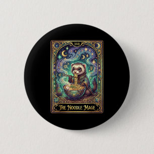 Frettchen isst Ramen Tarot Karte Japanisch Kawaii Button