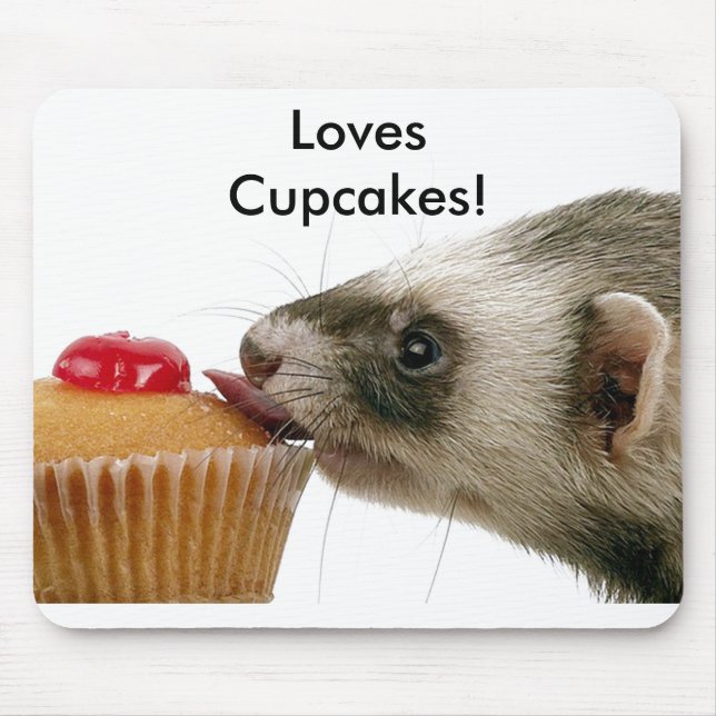 Frettchen lieben Cupcakes-Mauspad Mousepad (Vorne)