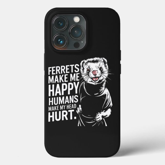 Frettchen machen mich glücklich Menschen meinen Ko Case-Mate iPhone Hülle (Rückseite)
