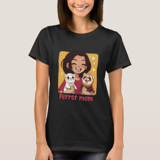 Frettchen-Mama Grafik-T-Shirt T-Shirt