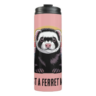 Frettchen-Mama Thermosbecher