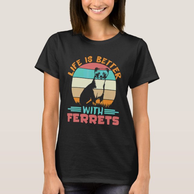 Frettchen mit Frettchen T-Shirt (Vorderseite)